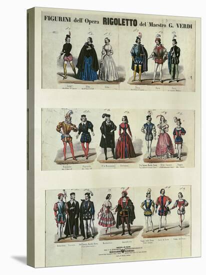 Figurini dell'Opera Rigoletto (Figures from the Opera Rigoletto), Opera by Giuseppe Verdi-null-Stretched Canvas