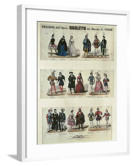 Figurini dell'Opera Rigoletto (Figures from the Opera Rigoletto), Opera by Giuseppe Verdi--Framed Giclee Print
