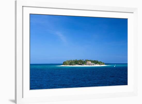 Fiji. Boats head towards Beachcomber Island, in the Mamanuca Island chain.-Micah Wright-Framed Photographic Print