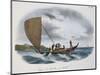 Fijian Sailing Canoe, Colour, 19th Century-null-Mounted Giclee Print