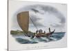 Fijian Sailing Canoe, Colour, 19th Century-null-Stretched Canvas