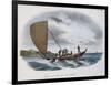 Fijian Sailing Canoe, Colour, 19th Century-null-Framed Giclee Print