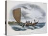 Fijian Sailing Canoe, Colour, 19th Century-null-Stretched Canvas