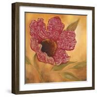 Filigree Poppy 1-Sandra Smith-Framed Art Print