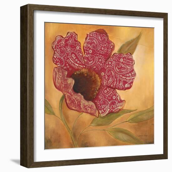 Filigree Poppy 1-Sandra Smith-Framed Art Print