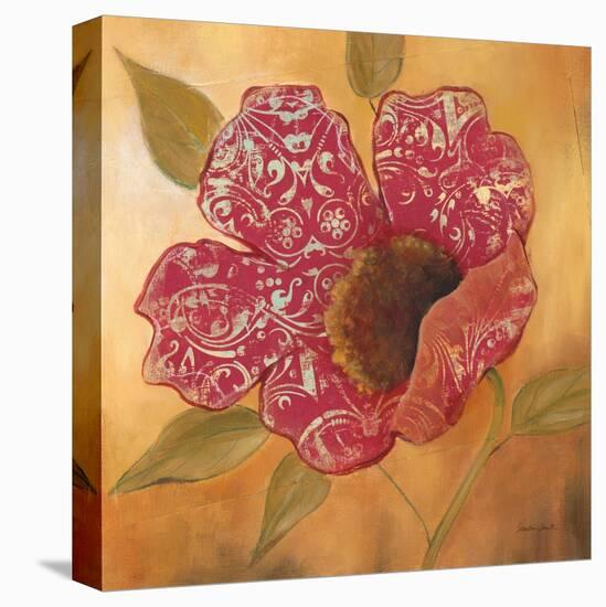 Filigree Poppy 2-Sandra Smith-Stretched Canvas