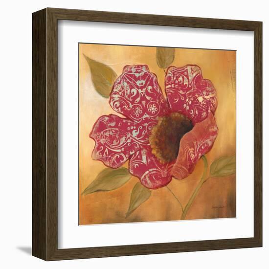 Filigree Poppy 2-Sandra Smith-Framed Art Print