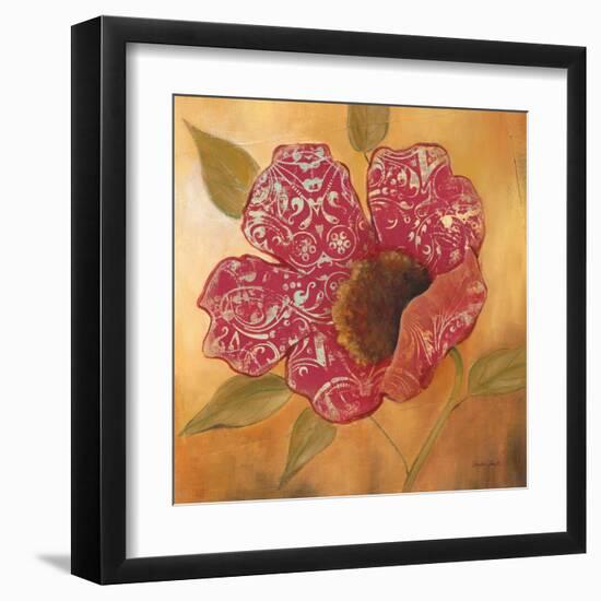 Filigree Poppy 2-Sandra Smith-Framed Art Print