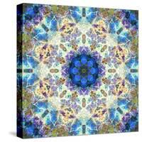 Filigree Shining Mandala Ornament from Flower Photographs, Conceptual Layer Work-Alaya Gadeh-Stretched Canvas