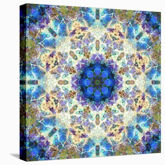 Filigree Shining Mandala Ornament from Flower Photographs, Conceptual Layer Work-Alaya Gadeh-Stretched Canvas