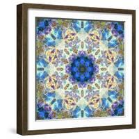 Filigree Shining Mandala Ornament from Flower Photographs, Conceptual Layer Work-Alaya Gadeh-Framed Photographic Print