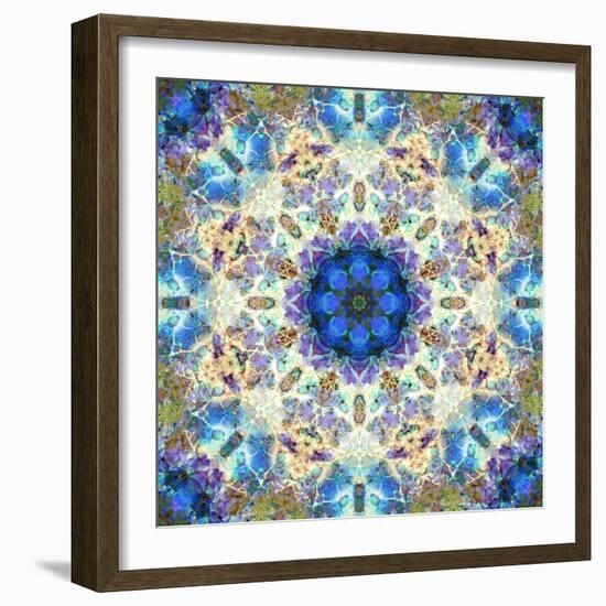 Filigree Shining Mandala Ornament from Flower Photographs, Conceptual Layer Work-Alaya Gadeh-Framed Photographic Print