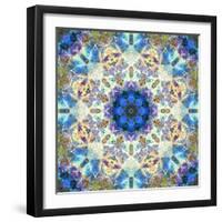 Filigree Shining Mandala Ornament from Flower Photographs, Conceptual Layer Work-Alaya Gadeh-Framed Photographic Print