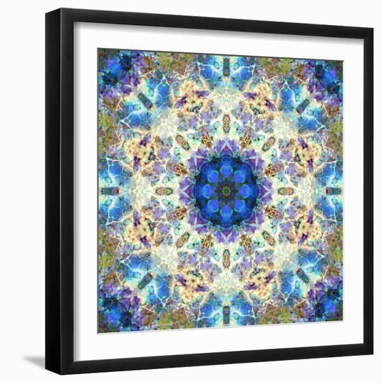 Filigree Shining Mandala Ornament from Flower Photographs, Conceptual Layer Work-Alaya Gadeh-Framed Photographic Print