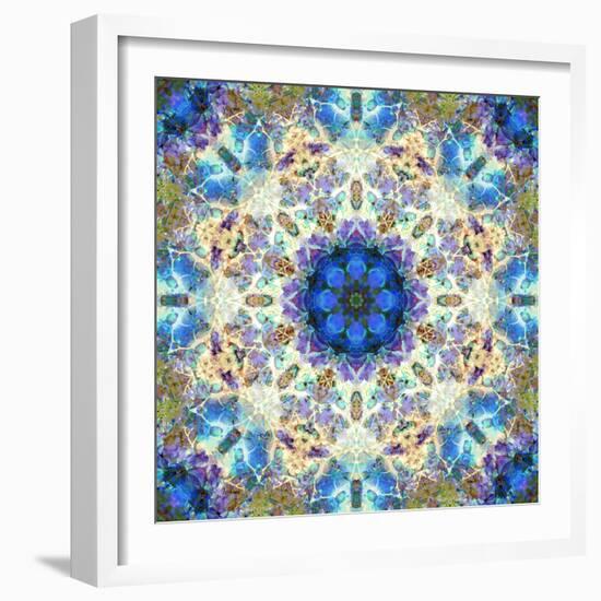 Filigree Shining Mandala Ornament from Flower Photographs, Conceptual Layer Work-Alaya Gadeh-Framed Photographic Print