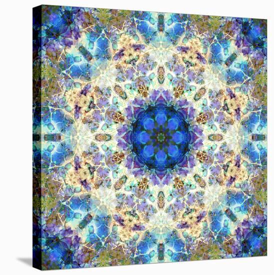 Filigree Shining Mandala Ornament from Flower Photographs, Conceptual Layer Work-Alaya Gadeh-Stretched Canvas