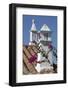 Filigreed chimney pots and Bougainvillea, Algarve, Portugal, Europe-Stuart Black-Framed Photographic Print