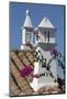 Filigreed chimney pots and Bougainvillea, Algarve, Portugal, Europe-Stuart Black-Mounted Photographic Print