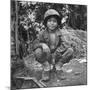 Filipino Boy Travelling with American Soldiers of 33rd Inf. Div. During Fight to Regain Philippines-Carl Mydans-Mounted Photographic Print