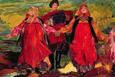 Russian Peasants Singing-Filipp Andreevic Maljavin-Stretched Canvas
