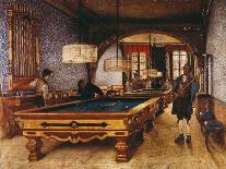 Game of Pool, 1873-Filippo Comerio-Stretched Canvas
