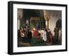 Filippo Maria Visconti, Duke of Milan Returns Crown to Kings of Aragona and of Navarra-Francesco Hayez-Framed Giclee Print