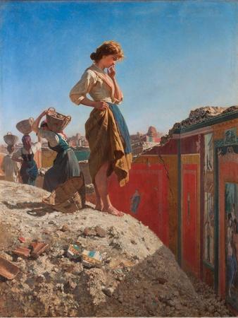 Maiden in the Excavations of Pompeii