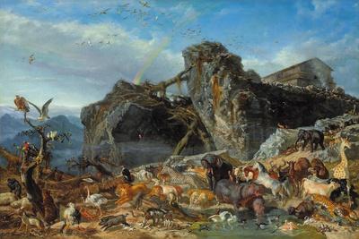 Nach der Sintflut: die Tiere verlassen die Arche. 1867