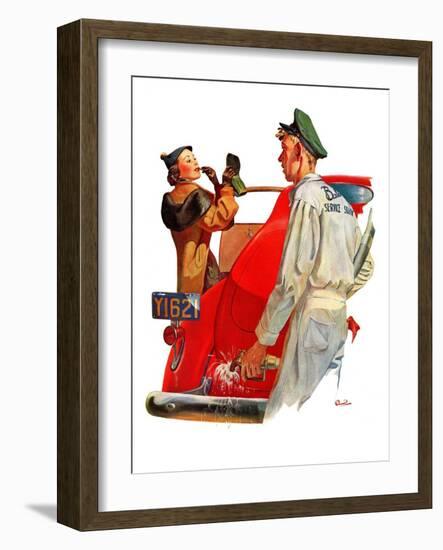 "Fill'er Up,"April 3, 1937-McCauley Conner-Framed Giclee Print