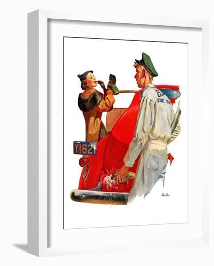 "Fill'er Up,"April 3, 1937-McCauley Conner-Framed Giclee Print