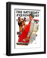 "Fill'er Up," Saturday Evening Post Cover, April 3, 1937-McCauley Conner-Framed Giclee Print