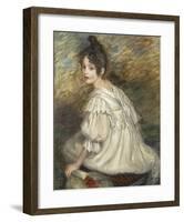 Fille a la robe blanche-Jacques Emile Blanche-Framed Premium Giclee Print