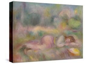 'Fille etendue dans l'herbe', c1890-Pierre-Auguste Renoir-Stretched Canvas