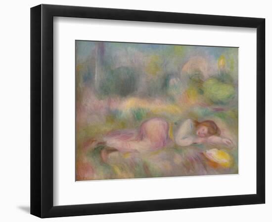 'Fille etendue dans l'herbe', c1890-Pierre-Auguste Renoir-Framed Giclee Print