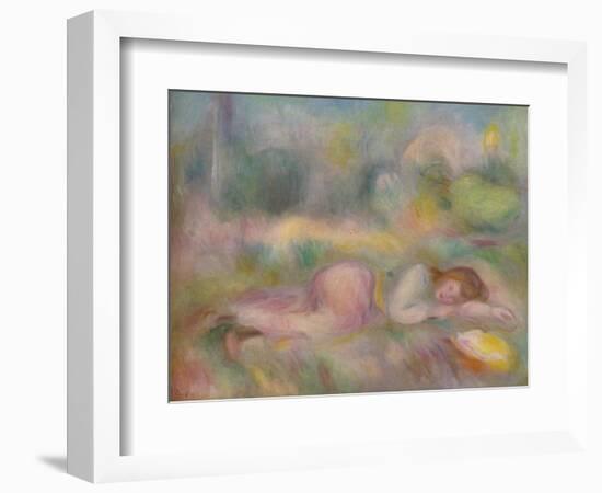 'Fille etendue dans l'herbe', c1890-Pierre-Auguste Renoir-Framed Giclee Print