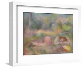 'Fille etendue dans l'herbe', c1890-Pierre-Auguste Renoir-Framed Giclee Print