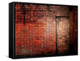 Filled in Derelict Door with Red Brickwork-Clive Nolan-Framed Stretched Canvas