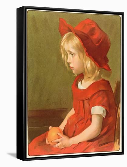 Fillette a l'Orange-Marie Louise Catherine Breslau-Framed Stretched Canvas