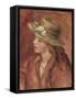 Fillette au chapeau de paille-Pierre-Auguste Renoir-Framed Stretched Canvas