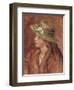 Fillette au chapeau de paille-Pierre-Auguste Renoir-Framed Giclee Print