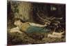 Fillette endormie dans les bois-Albert Anker-Mounted Giclee Print
