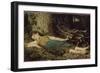 Fillette endormie dans les bois-Albert Anker-Framed Giclee Print