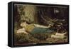 Fillette endormie dans les bois-Albert Anker-Framed Stretched Canvas