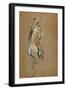 Fillette nue-Nude girl, 1893 Oil on cardboard, 59,4 x 40 cm.-Henri de Toulouse-Lautrec-Framed Giclee Print