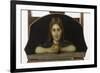 Fillette tenant à la main une orange-Jean Jacques Henner-Framed Giclee Print