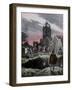 Filling a mass grave at night during the Plague of London, c1665-Anon-Framed Giclee Print