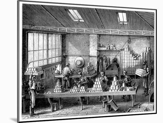 Filling and Soldering Cans of Food, France, C1870-null-Mounted Giclee Print