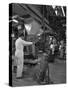 Filling Bags of Animal Feed, Spillers Animal Foods, Gainsborough, Lincolnshire, 1963-Michael Walters-Stretched Canvas