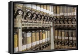 Filling container for grain in the unpackaged 'Stückgut' shop, Altona, Hamburg, Germany-Andrea Lang-Framed Photographic Print