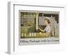 Filling Packages with Ice Cream Poster-null-Framed Giclee Print